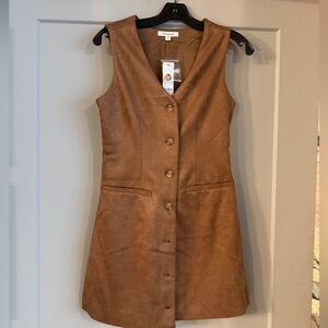 Chestnut brown suede dress NWT